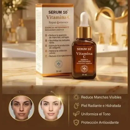 Piel más brillante, suave y pareja con el Serum de Vitamina C - Antioxidantes y Ácido Hialurónico