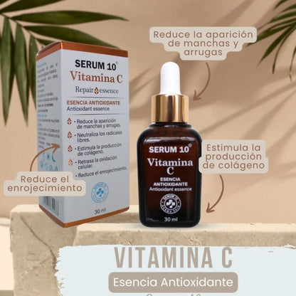 Piel más brillante, suave y pareja con el Serum de Vitamina C - Antioxidantes y Ácido Hialurónico